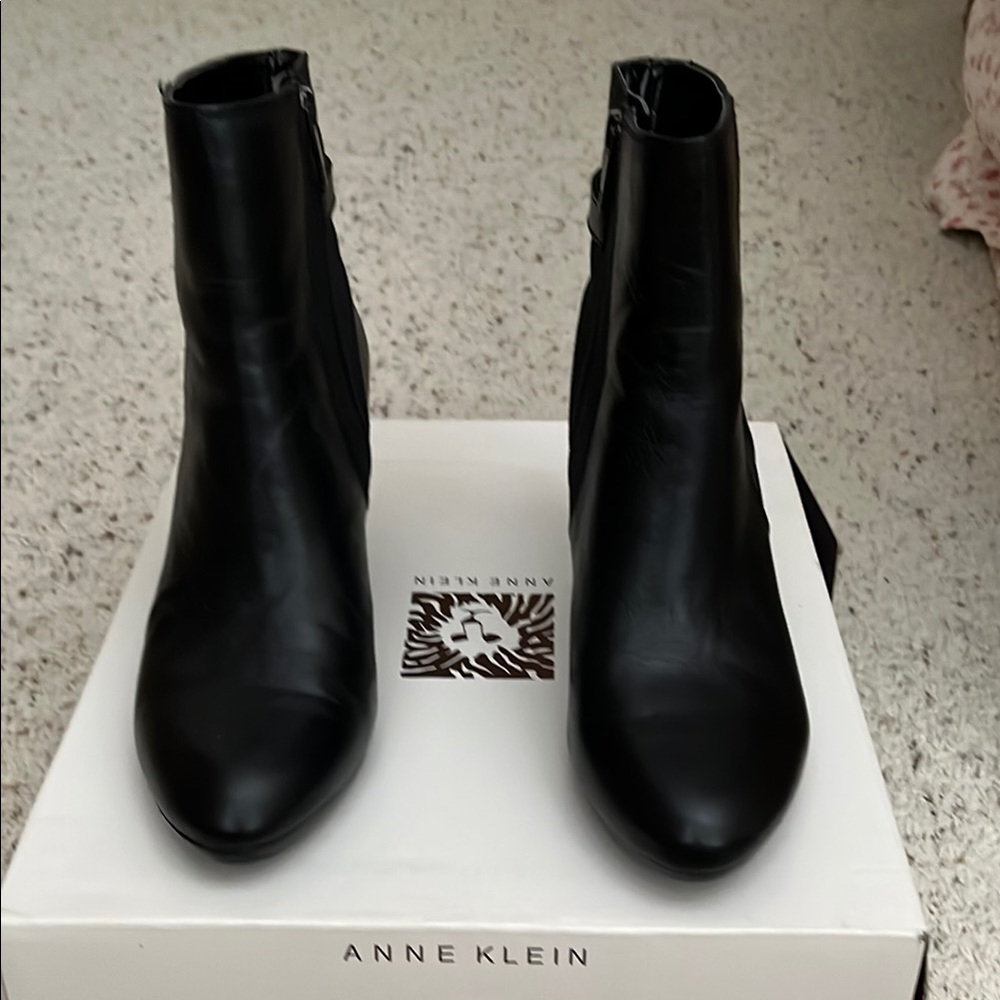 Anne Klein Black Ankle Booties Sleek Design